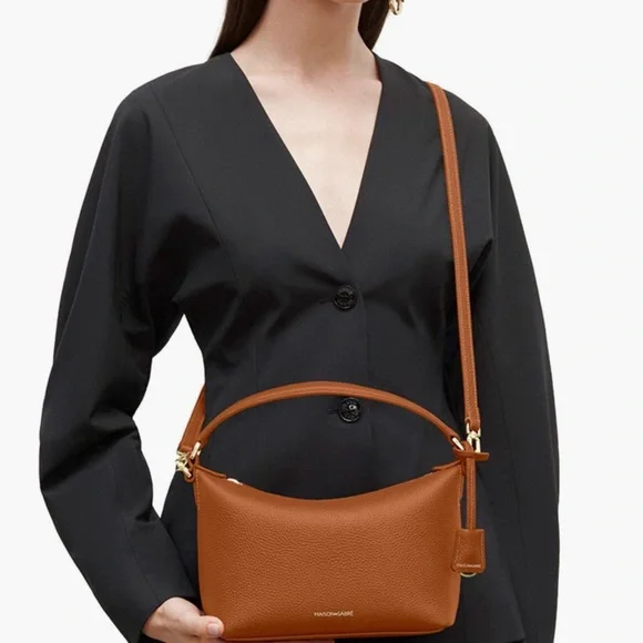 MAISON de SABRÉ small leather soft hobo - Picture 2 of 16